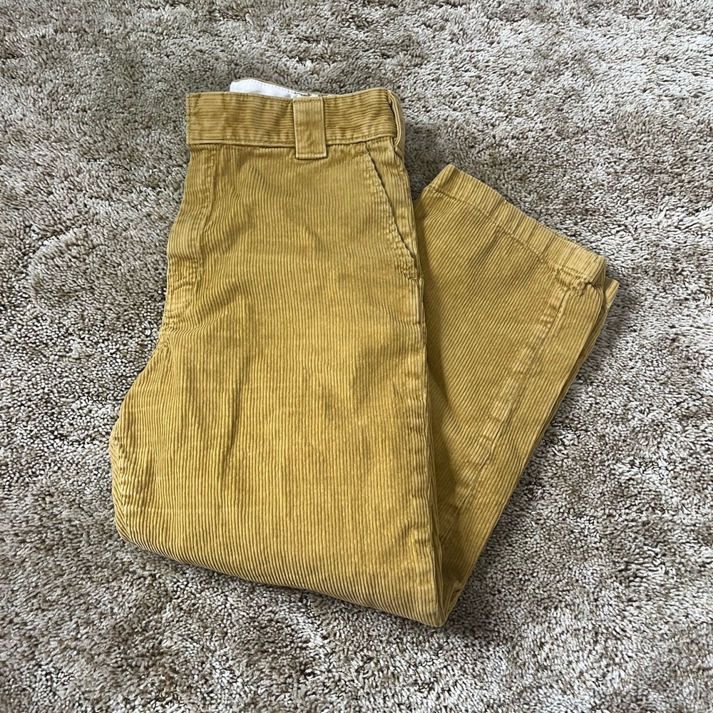 mustard yellow corduroy dickies jeans size 10